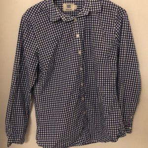 Cargo crew women’s cotton shirt blue / white plaid